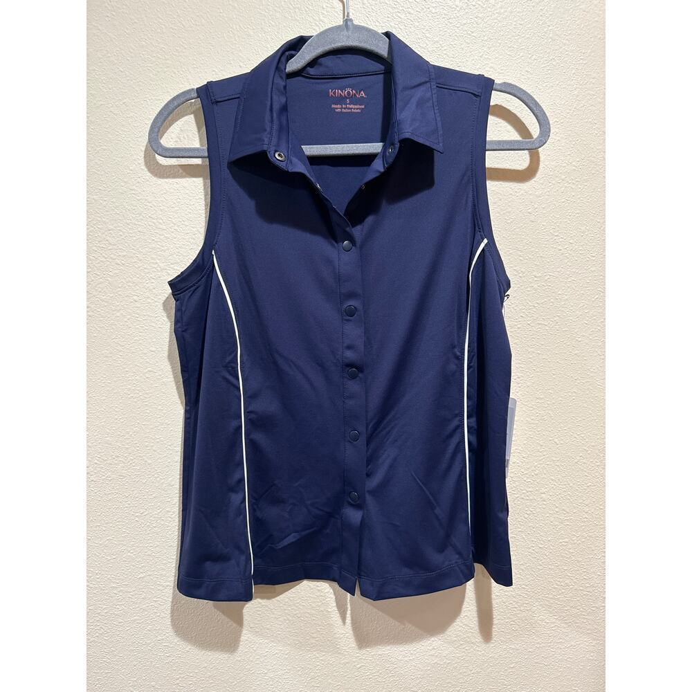Kinona  Navy Blue Dew Sweeper Tank Golf Size Small
